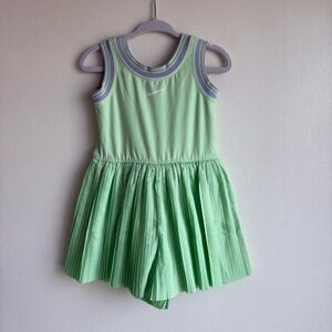 Nike NWOT Light Green Pleated Tennis Active Dress With Built In Shorts Size 2T